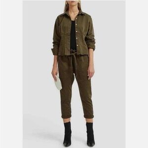 Current Elliot The Tella Button Front Shirt Army
Green Size S